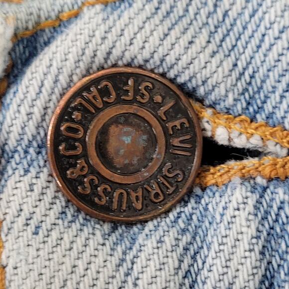 Vintage LEVIS Distressed Jeans 34x31 Baggy Light-Wash USA - Picture 15 of 16